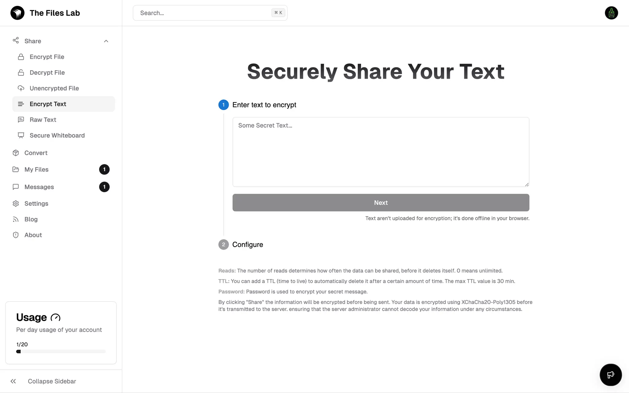 Text Encrypt Image Light